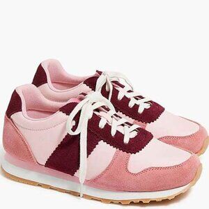 NWT J. Crew City Sneakers in Pink and Burgundy size 8 1/2